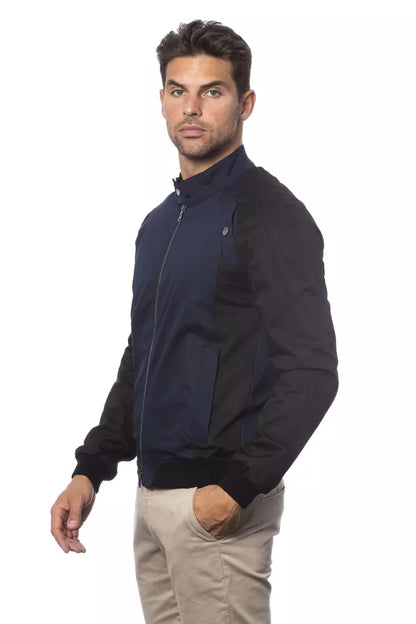 Blue & Black Verri Men's Bomber Jacket
