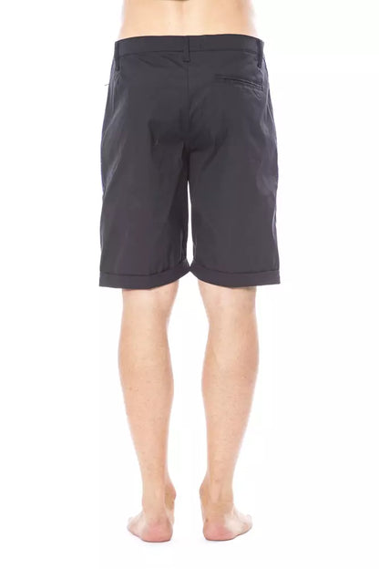 Verri Men's Black Cotton Bermuda Shorts