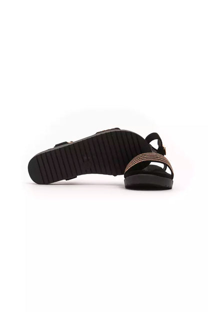 Péché Originel Gold Rhinestone Low Sandals