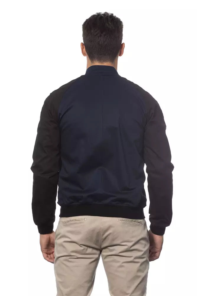 Blue & Black Verri Men's Bomber Jacket