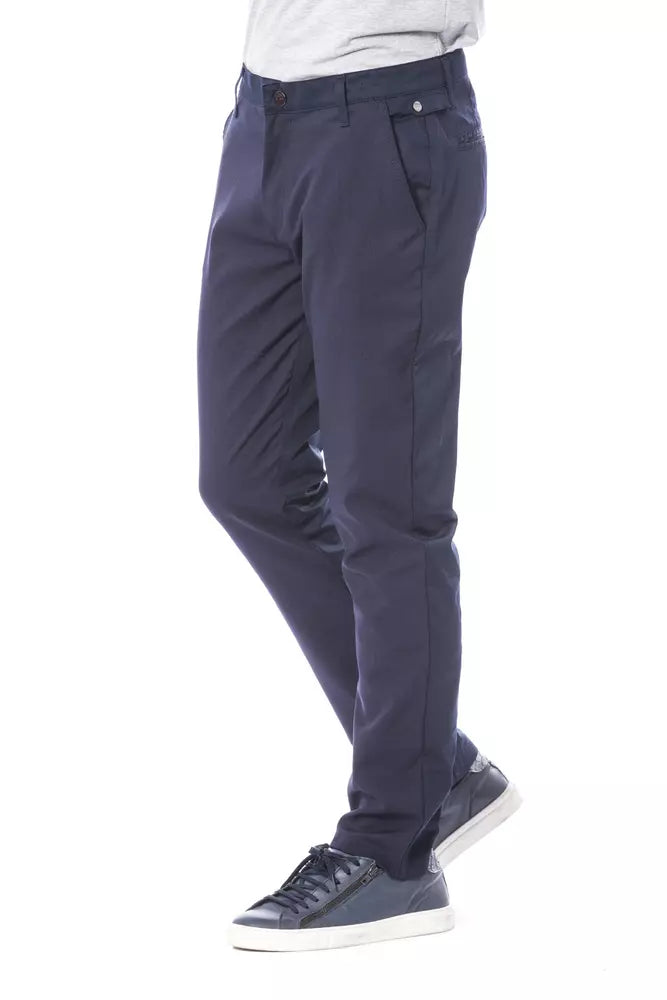 Verri Men's Blue Polyester Pants