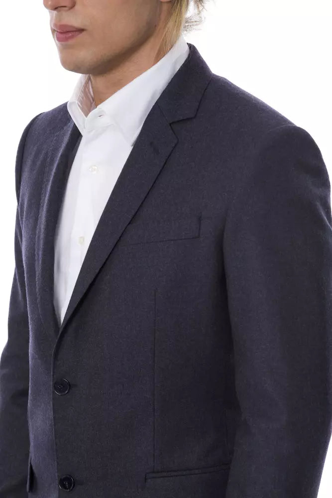 Blazer by Verri for men in wool blue features an stylish silhouette, showcasing a sophisticated and stylish for a truly stylish finish.