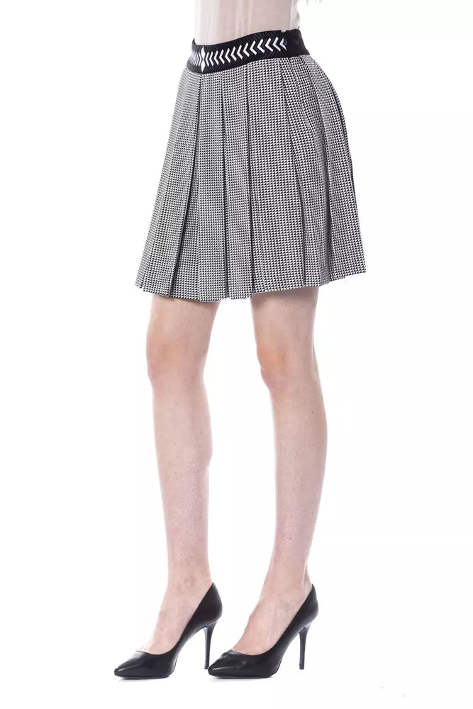 Byblos Black/White Viscose Skirt