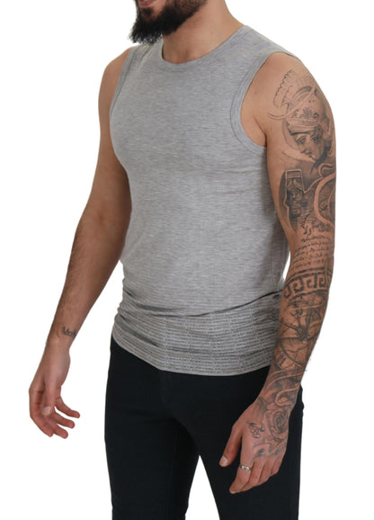 Ermanno Scervino Men's Grey Sleeveless Men Pullover T-shirt