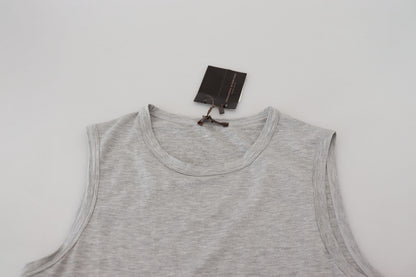 Ermanno Scervino Men's Grey Sleeveless Men Pullover T-shirt