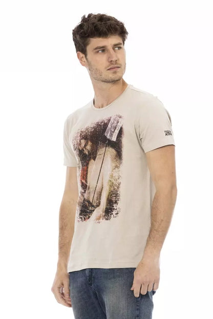 Trussardi Action Men's Beige Cotton T-Shirt