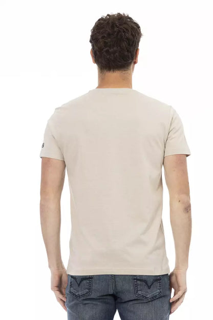 Trussardi Action Men's Beige Cotton T-Shirt