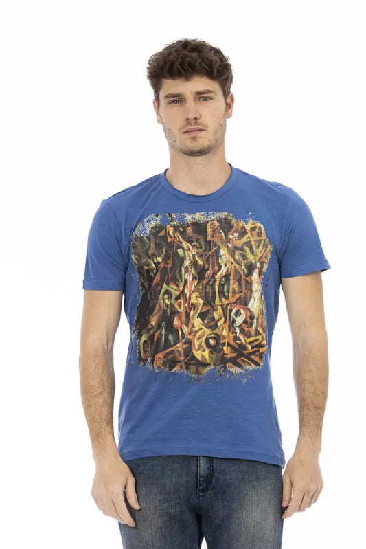 Trussardi Action Men's Blue Cotton T-Shirt
