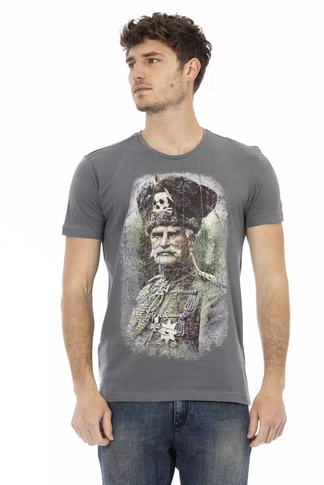 Trussardi Action Men's Gray Cotton T-Shirt