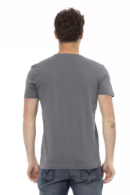 Trussardi Action Men's Gray Cotton T-Shirt