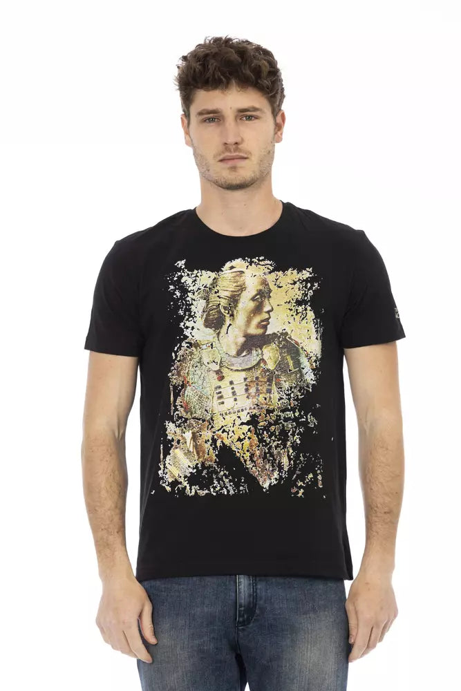 Trussardi Action Men's Black Cotton Crewneck T-Shirt
