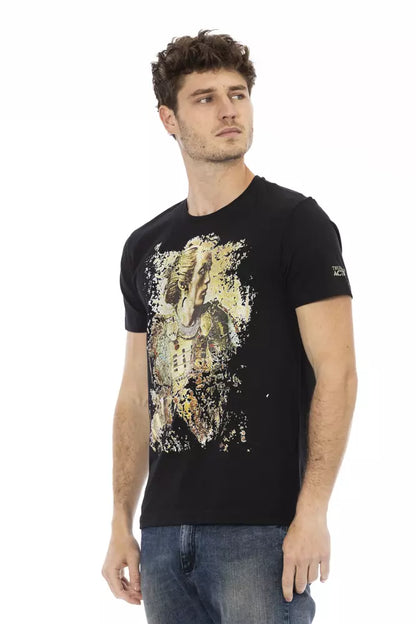 Trussardi Action Men's Black Cotton Crewneck T-Shirt