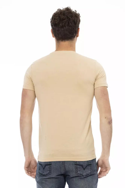 Trussardi Action Men's Beige Cotton T-Shirt