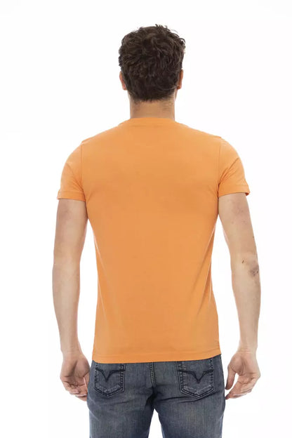 Trussardi Action Branded Men's Orange Cotton T-Shirt