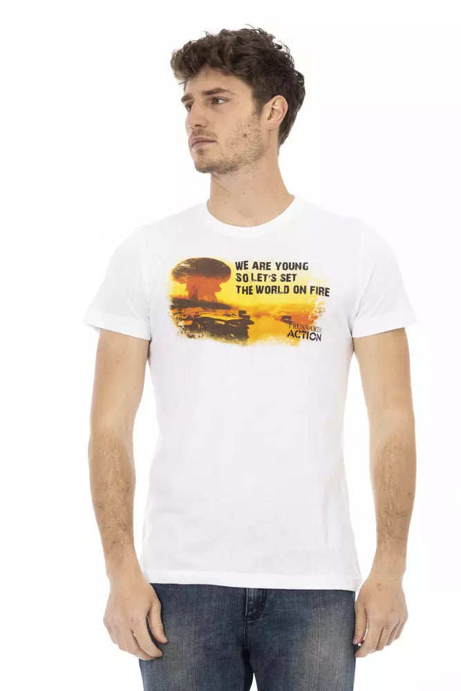 Trussardi Action Men's White Cotton T-Shirt