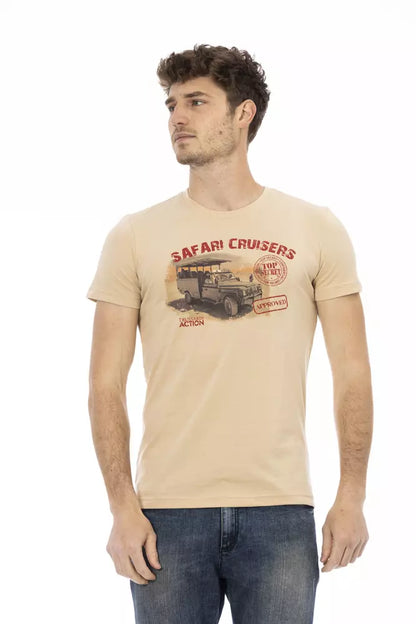 Trussardi Action Men's Beige Cotton T-Shirt