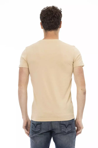 Trussardi Action Men's Beige Cotton T-Shirt