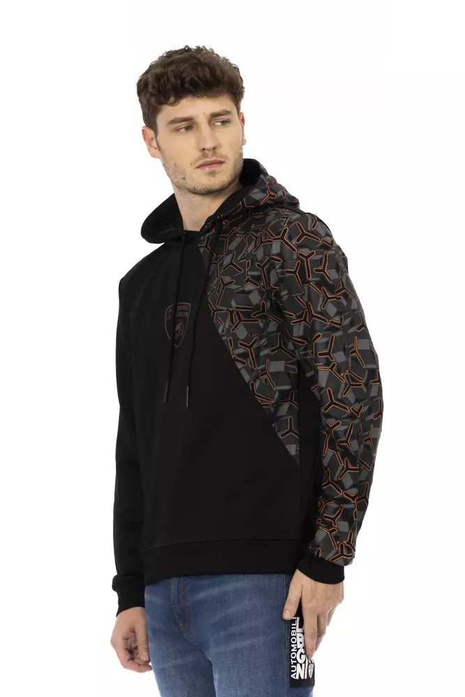 Automobili Lamborghini Men's Black Cotton Sweater Hoodie