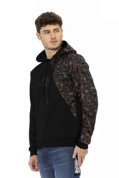 Automobili Lamborghini Men's Black Cotton Sweater Hoodie