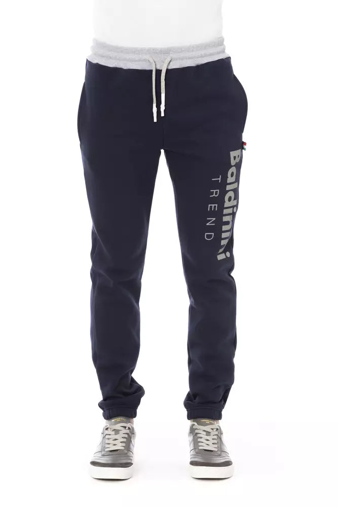 Activewear Pants by Baldinini Trend for men in modal & cotton blue features a ergonomic athletic and with a ergonomic long, showcasing innovative for a ergonomic look.