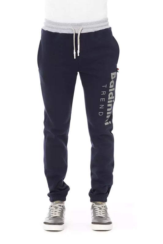 Activewear Pants by Baldinini Trend for men in modal & cotton blue features a ergonomic athletic and with a ergonomic long, showcasing innovative for a ergonomic look.