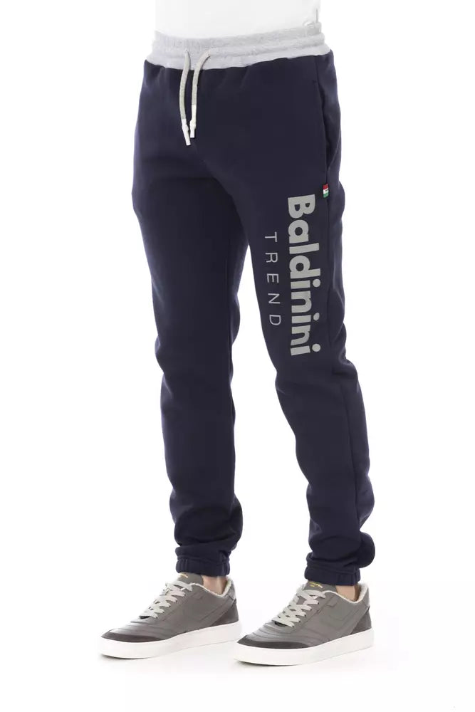 Activewear Pants by Baldinini Trend for men in modal & cotton blue, featuring a athletic athletic and long with a athletic and high-performance .