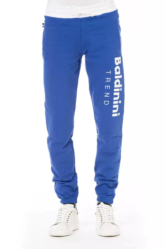 Baldinini Trend Men's Blue Cotton Fleece Sport Pants