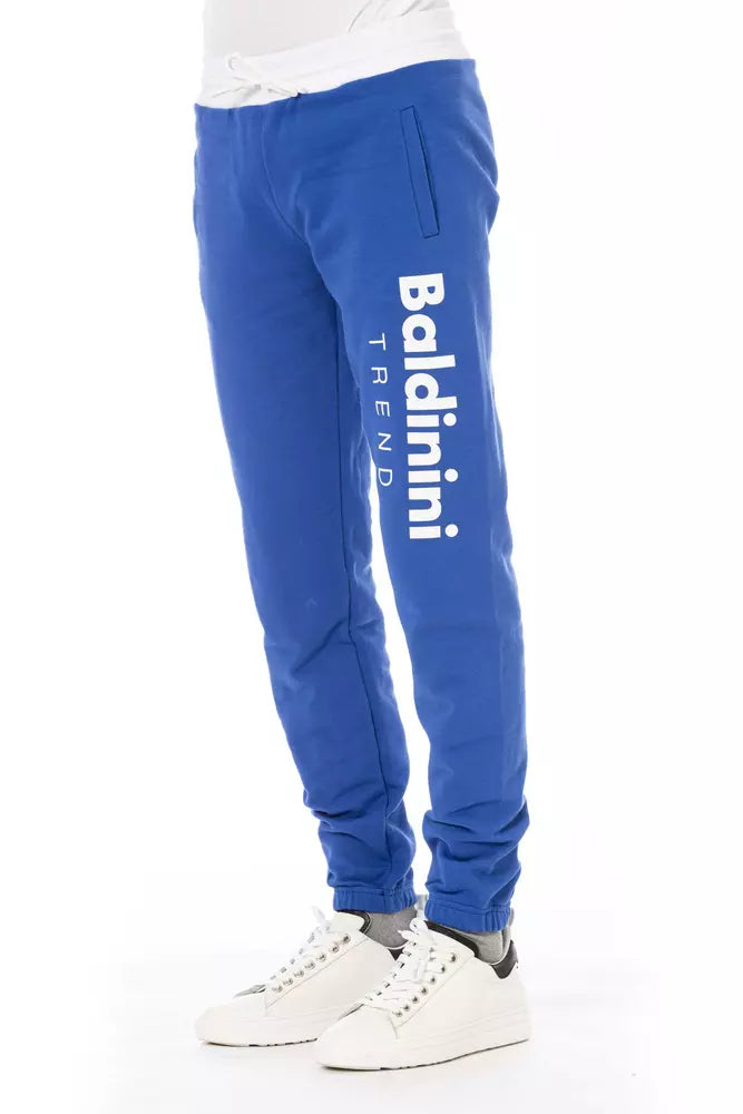 Baldinini Trend Men's Blue Cotton Fleece Sport Pants