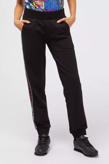 Black Custo Barcelona Women's Cotton Joggers Pants