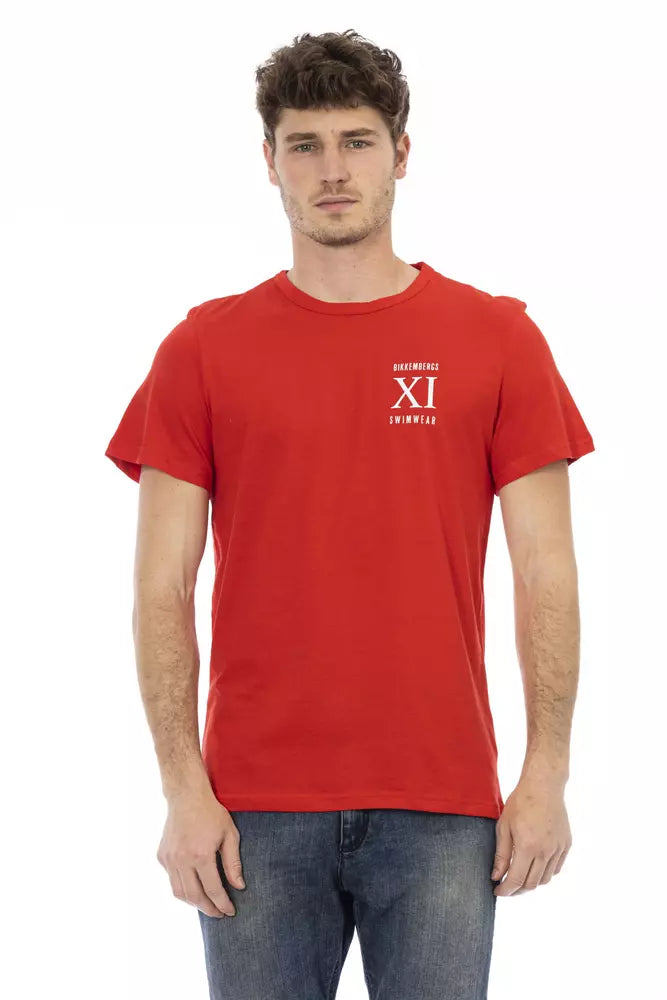Bikkembergs Men's Red Cotton T-Shirt