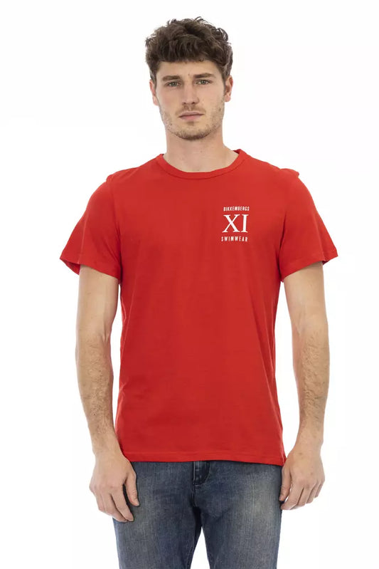 Bikkembergs Men's Red Cotton T-Shirt