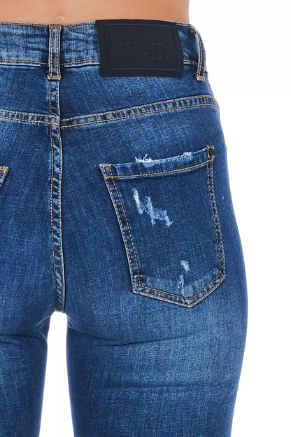 Blue Worn Wash Frankie Morello Women's Slim Fit Jeans
