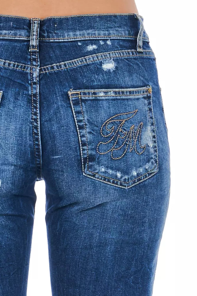 Blue Worn Wash Frankie Morello Women's Jeans