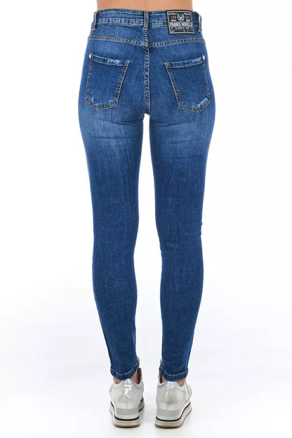 Blue Worn Wash Frankie Morello Women's Skinny Jeans