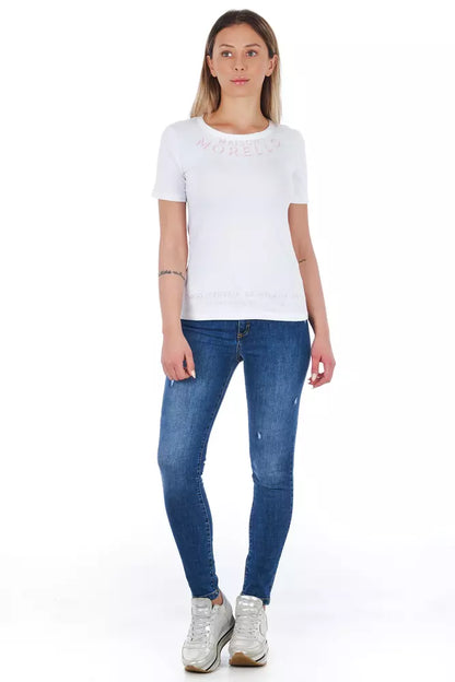Blue Worn Wash Frankie Morello Women's Skinny Jeans