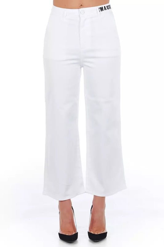 Brilliant White Cropped Trousers