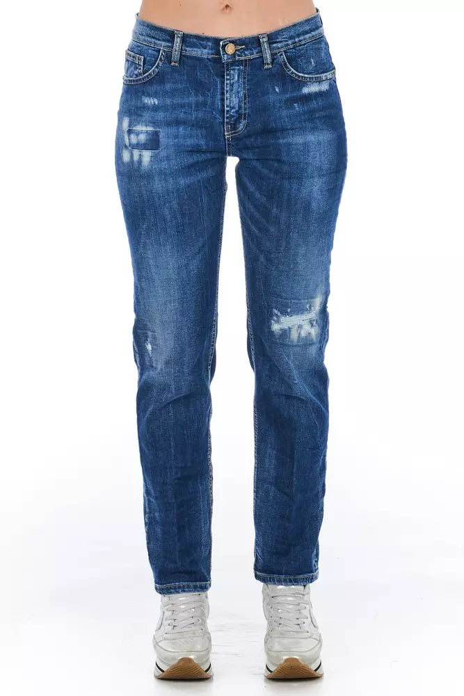 Blue Worn Wash Frankie Morello Women's Jeans