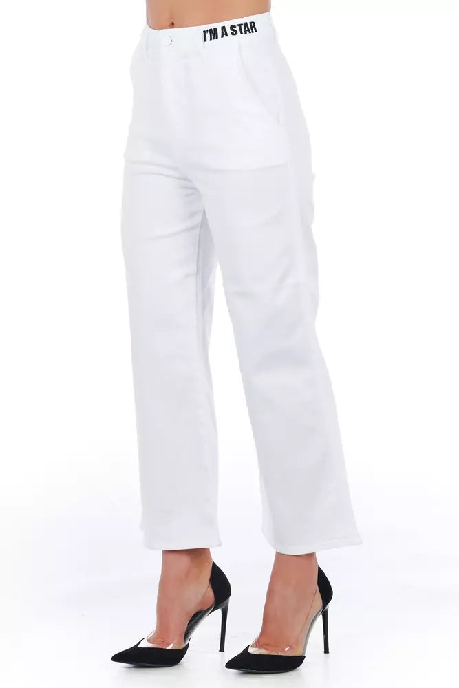 Brilliant White Cropped Trousers