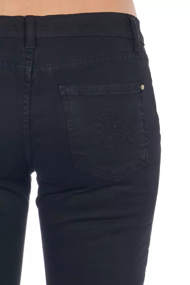Jeans by Frankie Morello for women in stretch denim cotton black features a refined silhouette with a refined skinny, defined by a and a refined long for a refined finish.