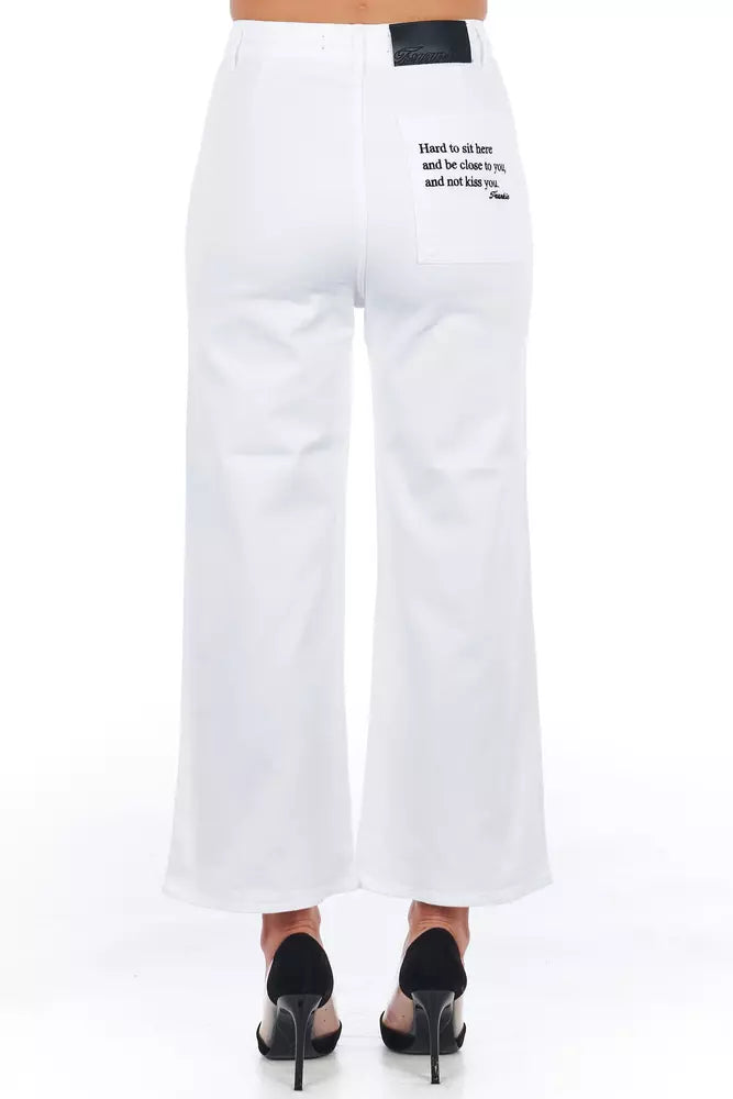 Brilliant White Cropped Trousers
