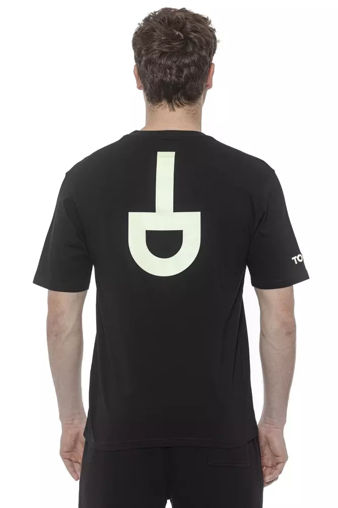 Tond Men's Black Cotton Short Sleeve T-Shirt