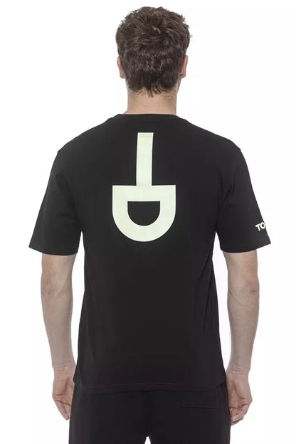 Tond Men's Black Cotton Short Sleeve T-Shirt