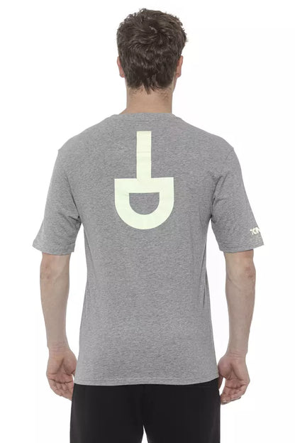 Tond Men's Grey Cotton Oversized Short Sleeve T-Shirt