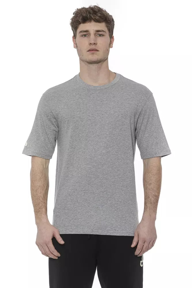 Tond Men's Grey Cotton Oversized Short Sleeve T-Shirt