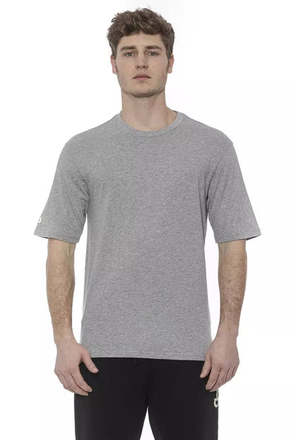 Tond Men's Grey Cotton Oversized Short Sleeve T-Shirt