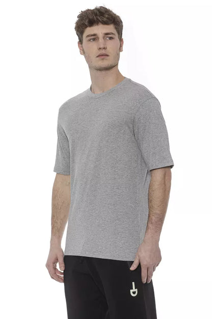 Tond Men's Grey Cotton Oversized Short Sleeve T-Shirt