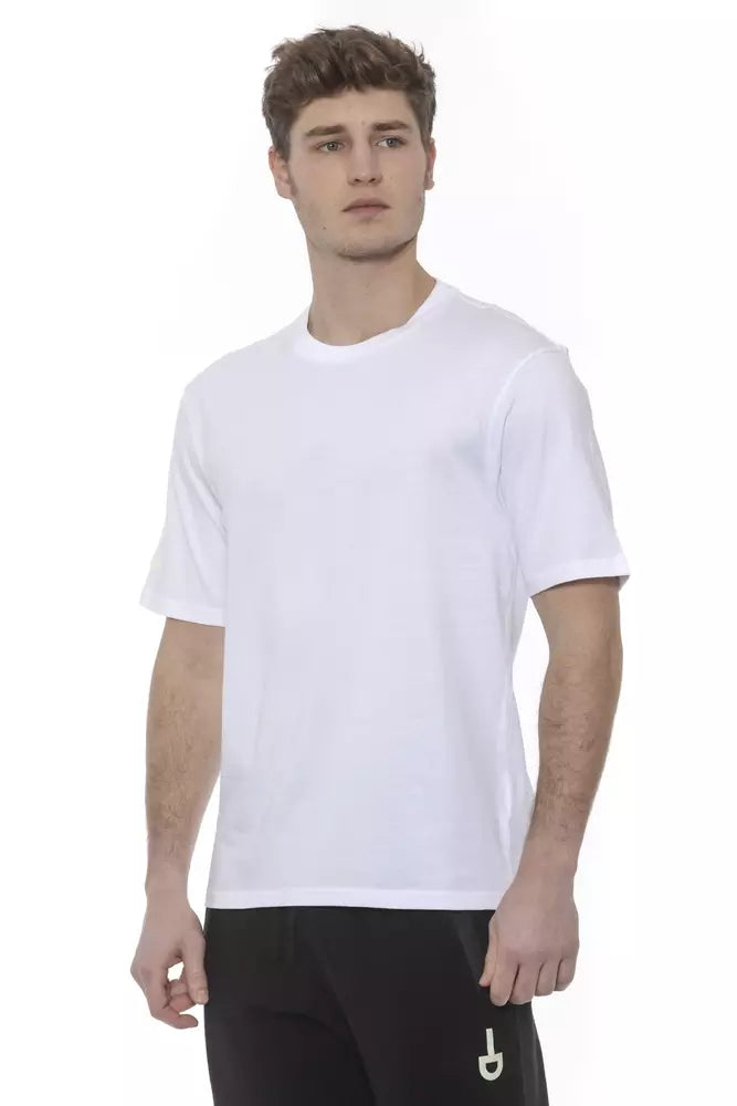 White Cotton Tond Men's Photoluminescent Print T-Shirt