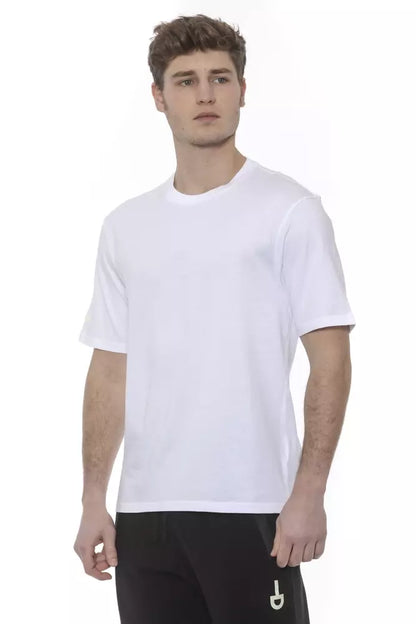 White Cotton Tond Men's Photoluminescent Print T-Shirt