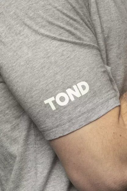 Tond Men's Grey Cotton Oversized Short Sleeve T-Shirt