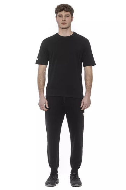 Tond Men's Black Cotton Short Sleeve T-Shirt